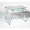 Belvedere Desk - Aluminum/Frosted Glass